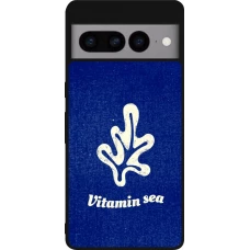 Coque Google Pixel 7 Pro - Silicone rigide noir Vitamin sea Summer 2026