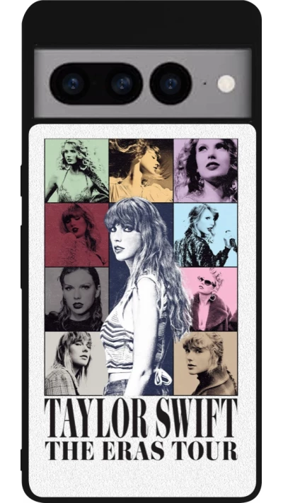Coque Google Pixel 7 Pro - Silicone rigide noir Taylor Swift The Eras Tour