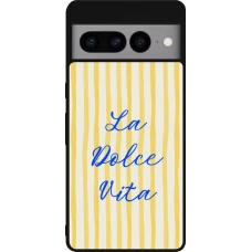 Google Pixel 7 Pro Case Hülle - Silikon schwarz The good life 2026