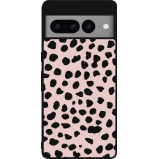 Coque Google Pixel 7 Pro - Silicone rigide noir Wild Leopard Pink