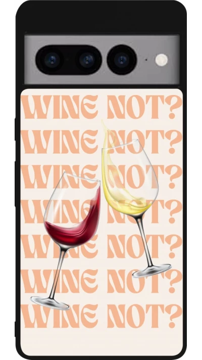 Coque Google Pixel 7 Pro - Silicone rigide noir Wine not