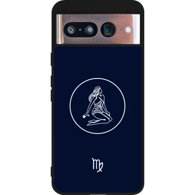 Google Pixel 8 Case Hülle - Silikon schwarz Astrologie Jungfrau