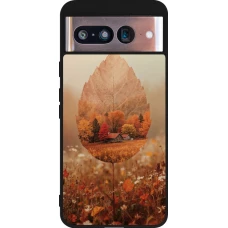 Google Pixel 8 Case Hülle - Silikon schwarz Autumn 26 Autumn leaf