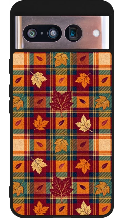 Coque Google Pixel 8 - Silicone rigide noir Autumn 26 Autumn pattern