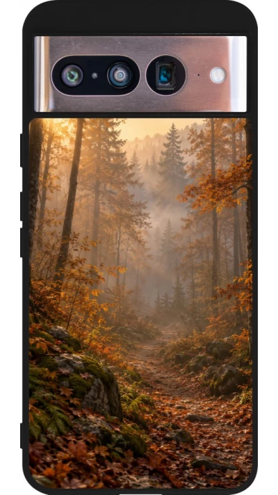 Coque Google Pixel 8 - Silicone rigide noir Autumn 26 Autumn walk