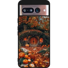 Google Pixel 8 Case Hülle - Silikon schwarz Autumn 26 Hobbit house