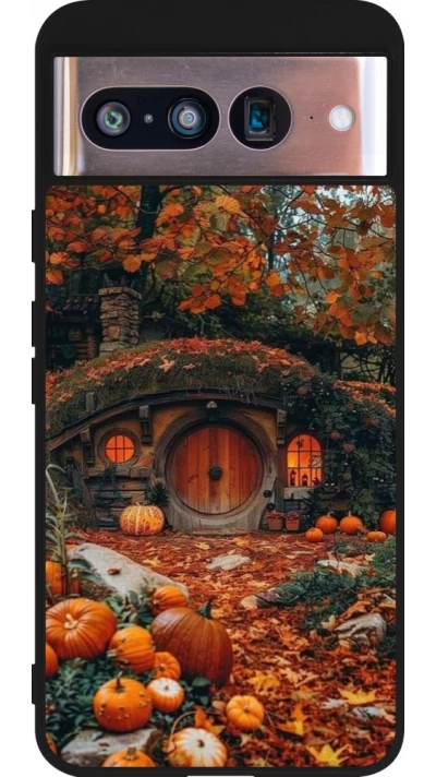Coque Google Pixel 8 - Silicone rigide noir Autumn 26 Hobbit house