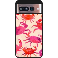 Coque Google Pixel 8 - Silicone rigide noir Crabs Paint