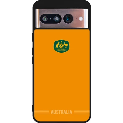 Google Pixel 8 Case Hülle - Silikon schwarz Australien 2026 personalisierbares Fussballtrikot