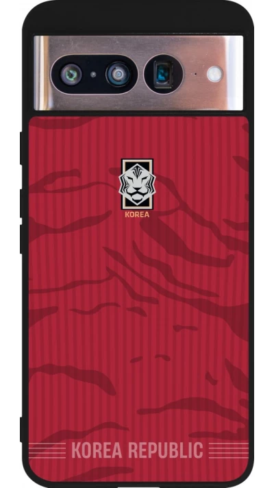 Google Pixel 8 Case Hülle - Silikon schwarz Südkorea 2026 personalisierbares Fussballtrikot