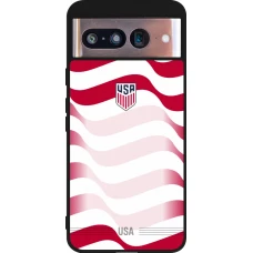 Google Pixel 8 Case Hülle - Silikon schwarz Vereinigten Staaten 2026 personalisierbares Fussballtrikot