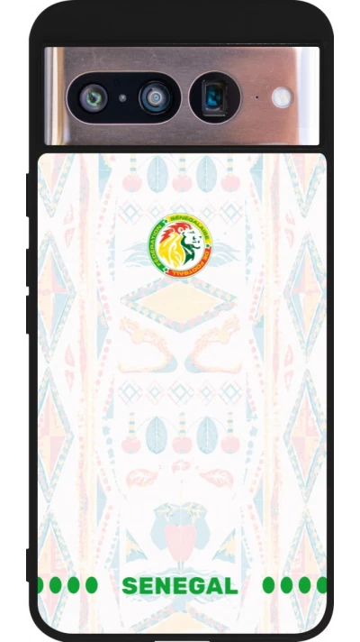 Google Pixel 8 Case Hülle - Silikon schwarz Senegal 2026 personalisierbares Fussballtrikot