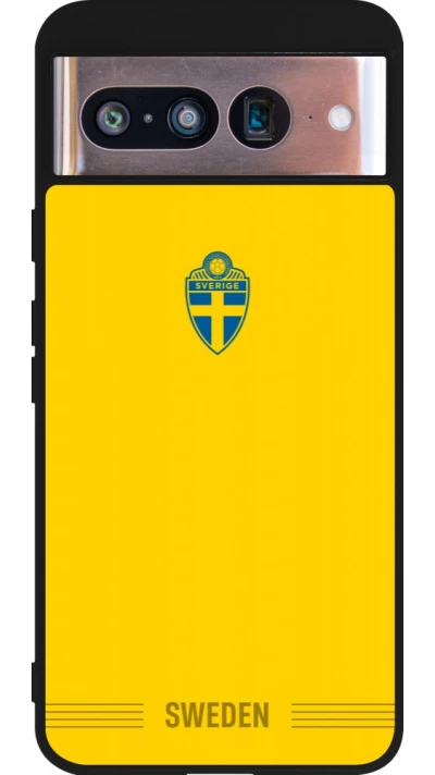 Google Pixel 8 Case Hülle - Silikon schwarz Schweden 2026 personalisierbares Fussballtrikot