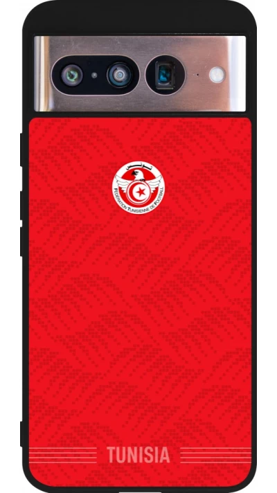 Google Pixel 8 Case Hülle - Silikon schwarz Tunesien 2026 personalisierbares Fussballtrikot