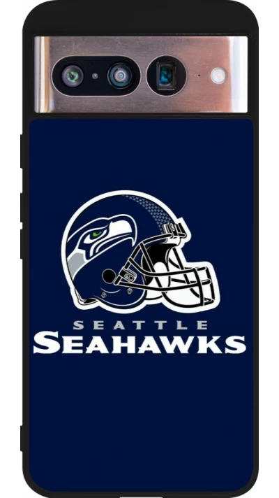 Google Pixel 8 Case Hülle - Silikon schwarz Super Bowl 26 Seattle 3