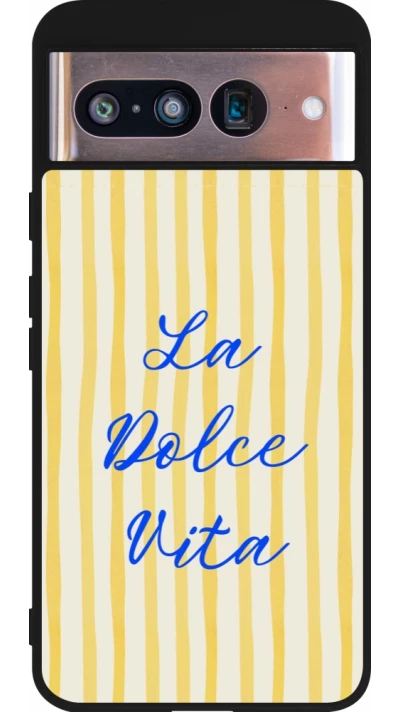 Google Pixel 8 Case Hülle - Silikon schwarz The good life 2026