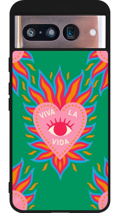 Google Pixel 8 Case Hülle - Silikon schwarz Viva la vida 2026