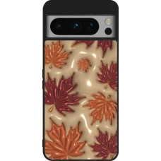 Coque Google Pixel 8 Pro - Silicone rigide noir Autumn 26 3D leaves