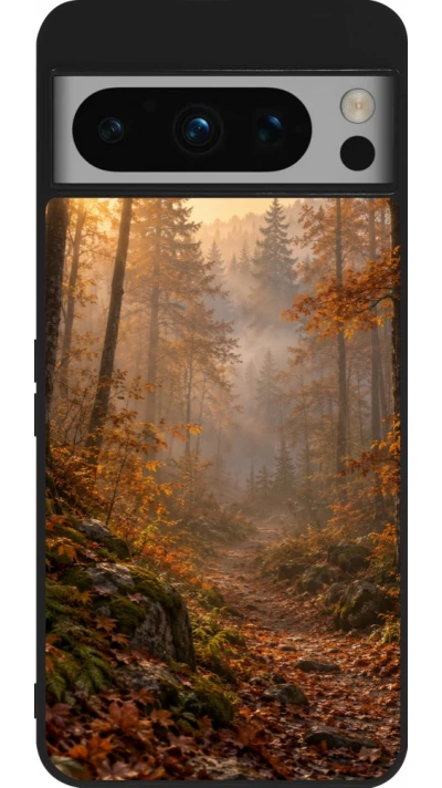 Coque Google Pixel 8 Pro - Silicone rigide noir Autumn 26 Autumn walk
