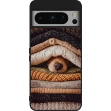 Coque Google Pixel 8 Pro - Silicone rigide noir Autumn 26 Dog under the covers