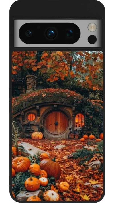 Coque Google Pixel 8 Pro - Silicone rigide noir Autumn 26 Hobbit house