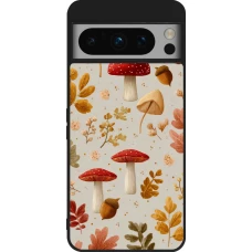 Coque Google Pixel 8 Pro - Silicone rigide noir Autumn 26 Mushrooms and leaves