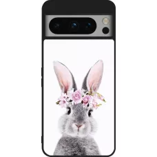 Google Pixel 8 Pro Case Hülle - Silikon schwarz Easter 2023 flower bunny
