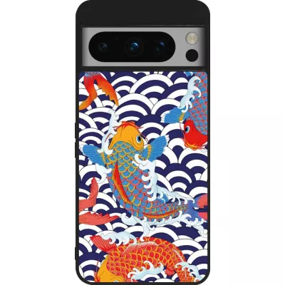 Google Pixel 8 Pro Case Hülle - Silikon schwarz Easter 2023 japanese fish