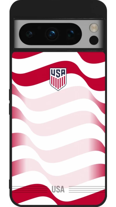 Google Pixel 8 Pro Case Hülle - Silikon schwarz Vereinigten Staaten 2026 personalisierbares Fussballtrikot