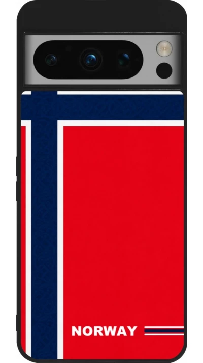 Google Pixel 8 Pro Case Hülle - Silikon schwarz Norwegen 2026 personalisierbares Fussballtrikot