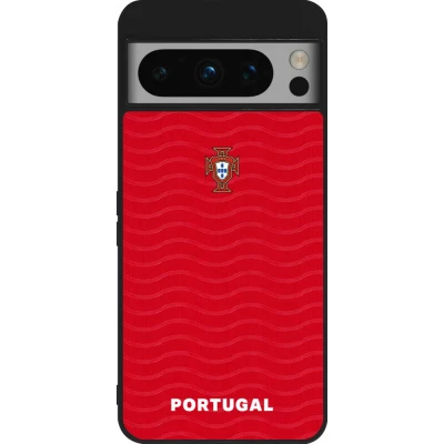 Google Pixel 8 Pro Case Hülle - Silikon schwarz Portugal 2026 personalisierbares Fussballtrikot