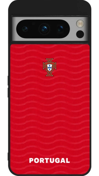 Google Pixel 8 Pro Case Hülle - Silikon schwarz Portugal 2026 personalisierbares Fussballtrikot