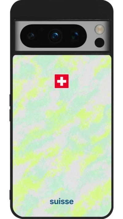 Google Pixel 8 Pro Case Hülle - Silikon schwarz Schweiz Away 2026 personalisierbares Fussballtrikot