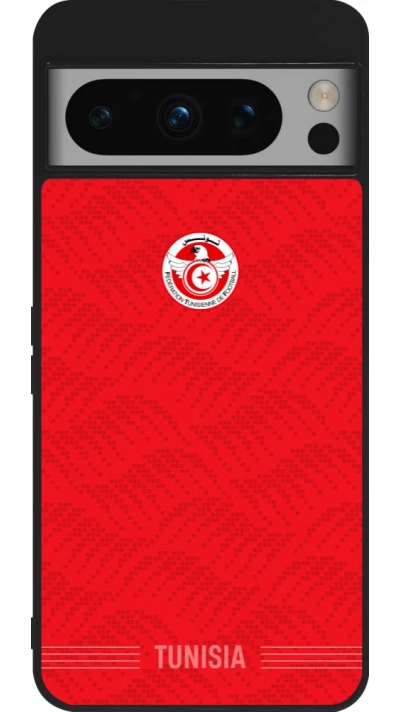 Google Pixel 8 Pro Case Hülle - Silikon schwarz Tunesien 2026 personalisierbares Fussballtrikot
