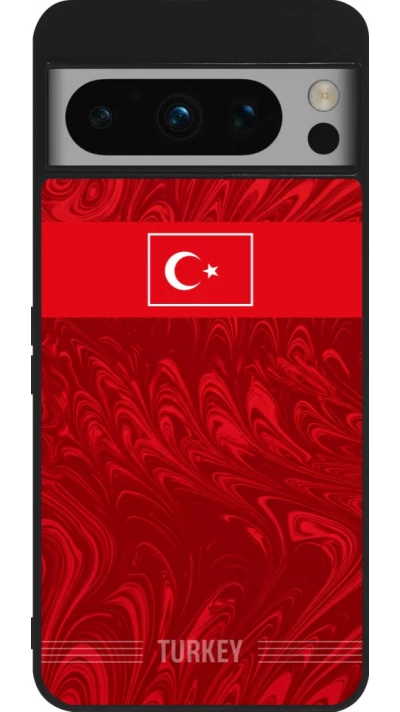 Google Pixel 8 Pro Case Hülle - Silikon schwarz Türkei 2026 personalisierbares Fussballtrikot