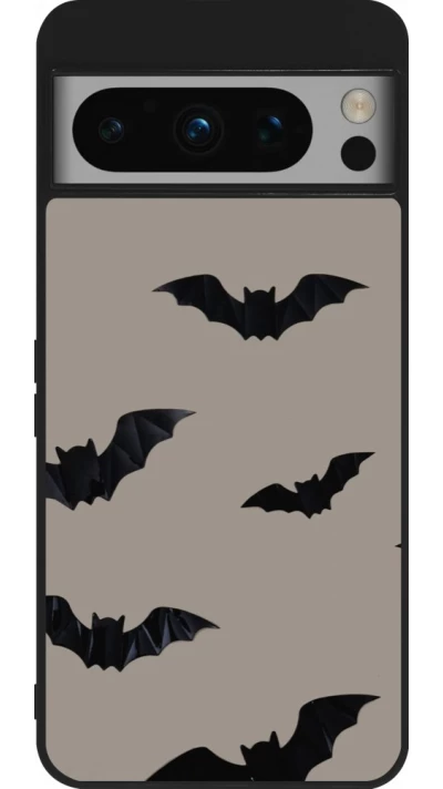 Google Pixel 8 Pro Case Hülle - Silikon schwarz Halloween 2026 Bats