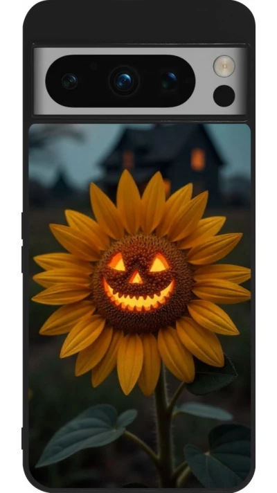 Google Pixel 8 Pro Case Hülle - Silikon schwarz Halloween 2026 Evil Sunflower