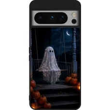Google Pixel 8 Pro Case Hülle - Silikon schwarz Halloween 2026 Ghost on a swing