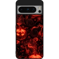 Google Pixel 8 Pro Case Hülle - Silikon schwarz Halloween 2026 Pattern Halloween