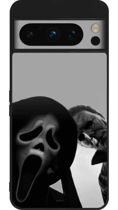 Google Pixel 8 Pro Case Hülle - Silikon schwarz Halloween 2026 Scream and Michael Myers