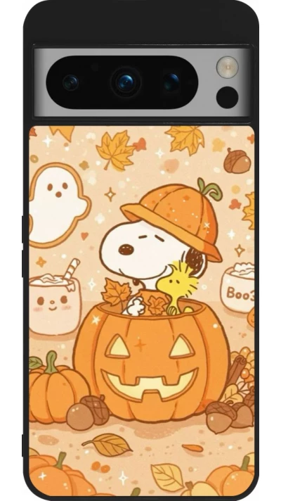 Google Pixel 8 Pro Case Hülle - Silikon schwarz Halloween 2026 Snoopy Halloween