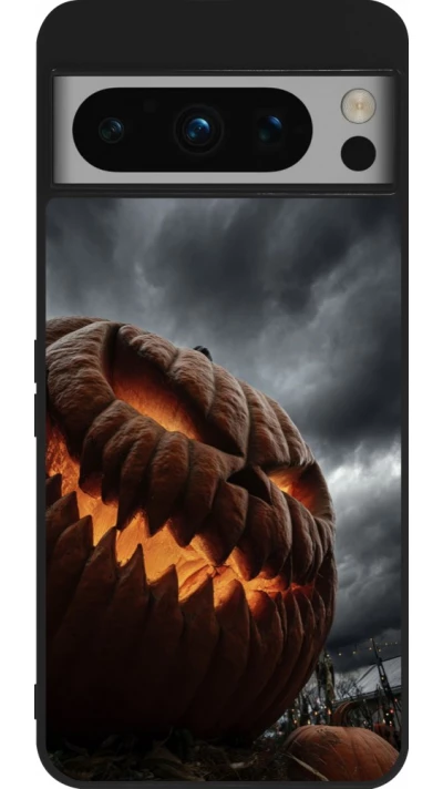 Google Pixel 8 Pro Case Hülle - Silikon schwarz Halloween 2026 The Wicked Pumpkin
