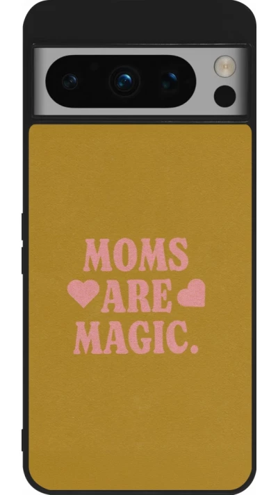 Coque Google Pixel 8 Pro - Silicone rigide noir Mom 2026 Are Magic