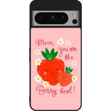 Coque Google Pixel 8 Pro - Silicone rigide noir Mom 2026 Berry best
