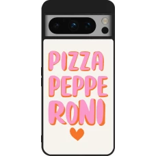 Coque Google Pixel 8 Pro - Silicone rigide noir Pizza pepperoni 2026