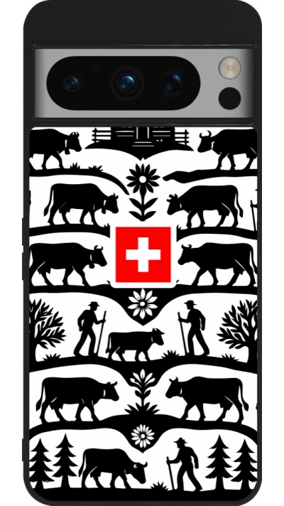Google Pixel 8 Pro Case Hülle - Silikon schwarz Poya Schweiz 3