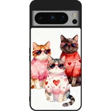 Coque Google Pixel 8 Pro - Silicone rigide noir Saint Valentines Day 26 Cat Love