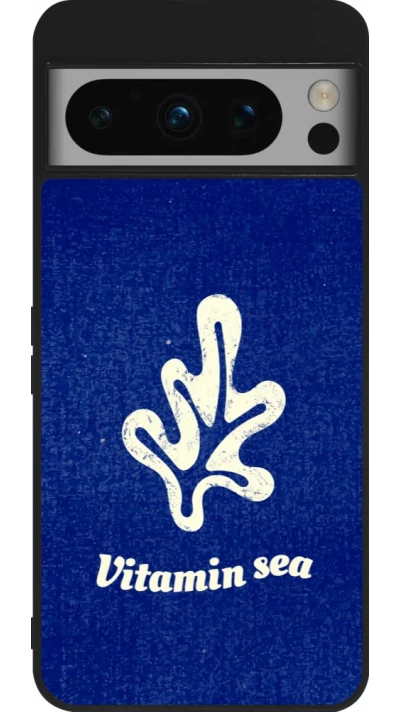 Coque Google Pixel 8 Pro - Silicone rigide noir Vitamin sea Summer 2026