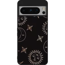 Google Pixel 8 Pro Case Hülle - Silikon schwarz Suns and Moons
