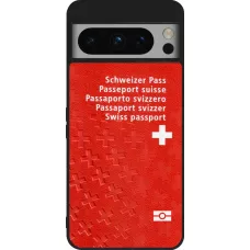 Google Pixel 8 Pro Case Hülle - Silikon schwarz Swiss Passport